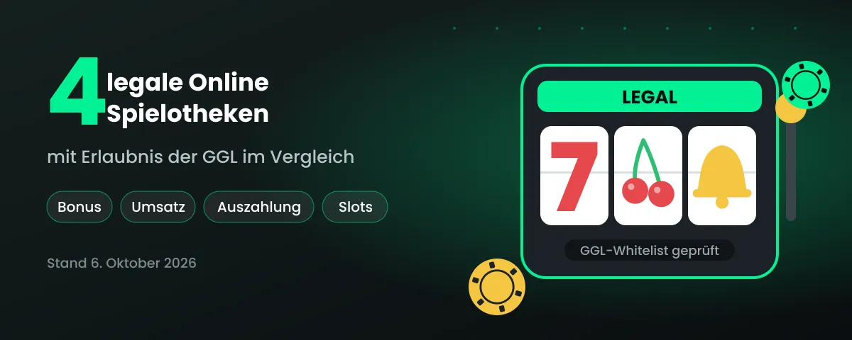 Legale Online Spielotheken in Deutschland: Top 4 mit GGL-Erlaubnis im Vergleich